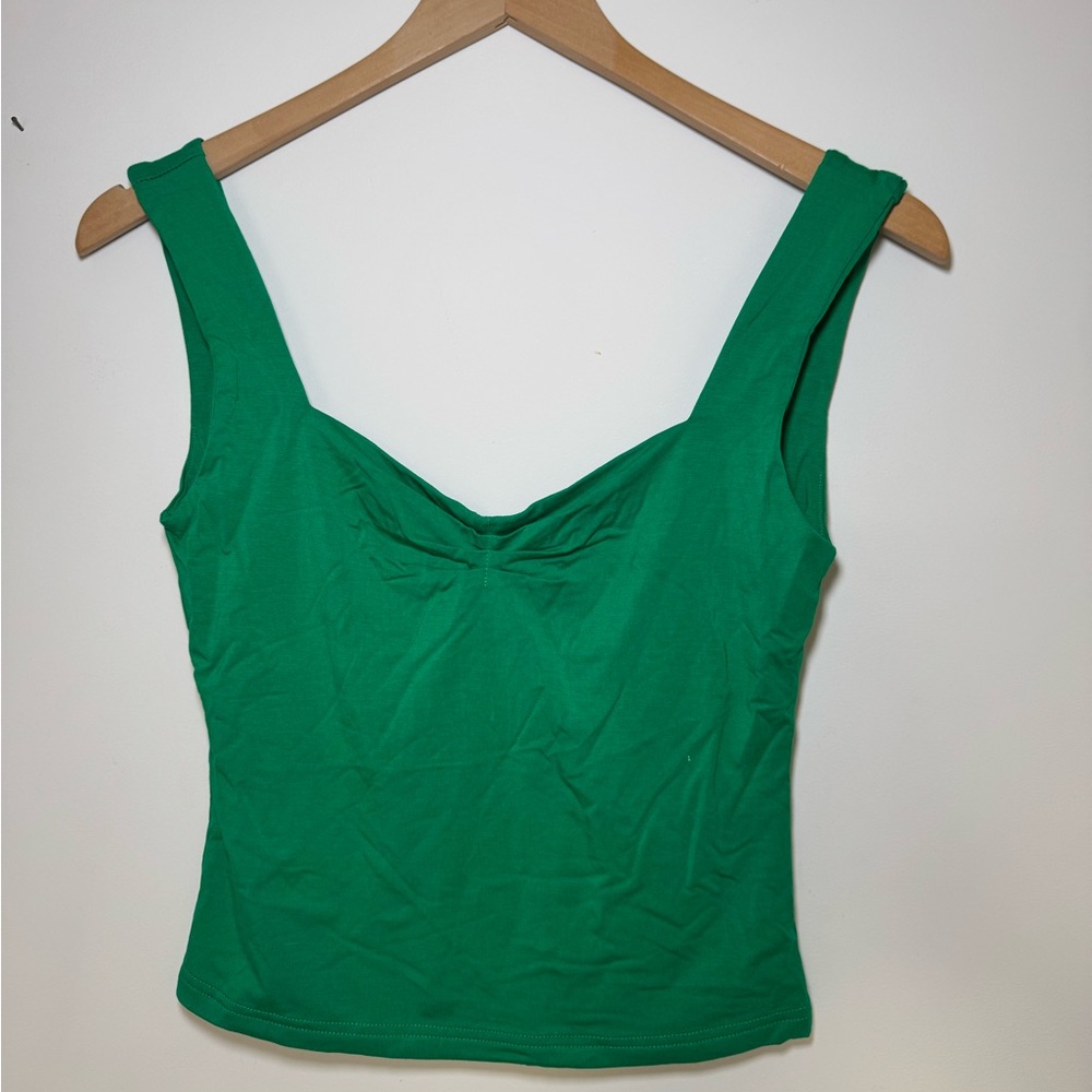 Green Sleeveless Women's Top